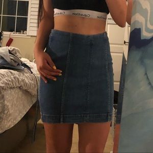 topshop jean skirt